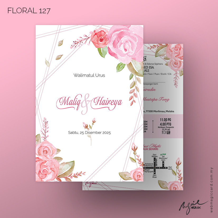Kad Kahwin by Magic Card - Floral 127