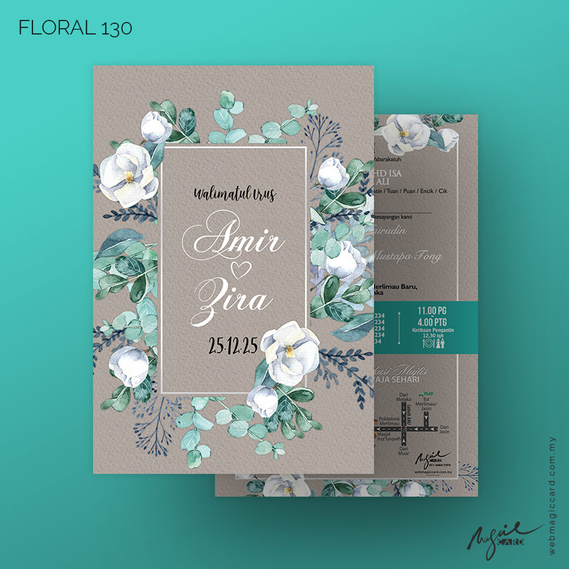 Kad Kahwin by Magic Card - Floral 130